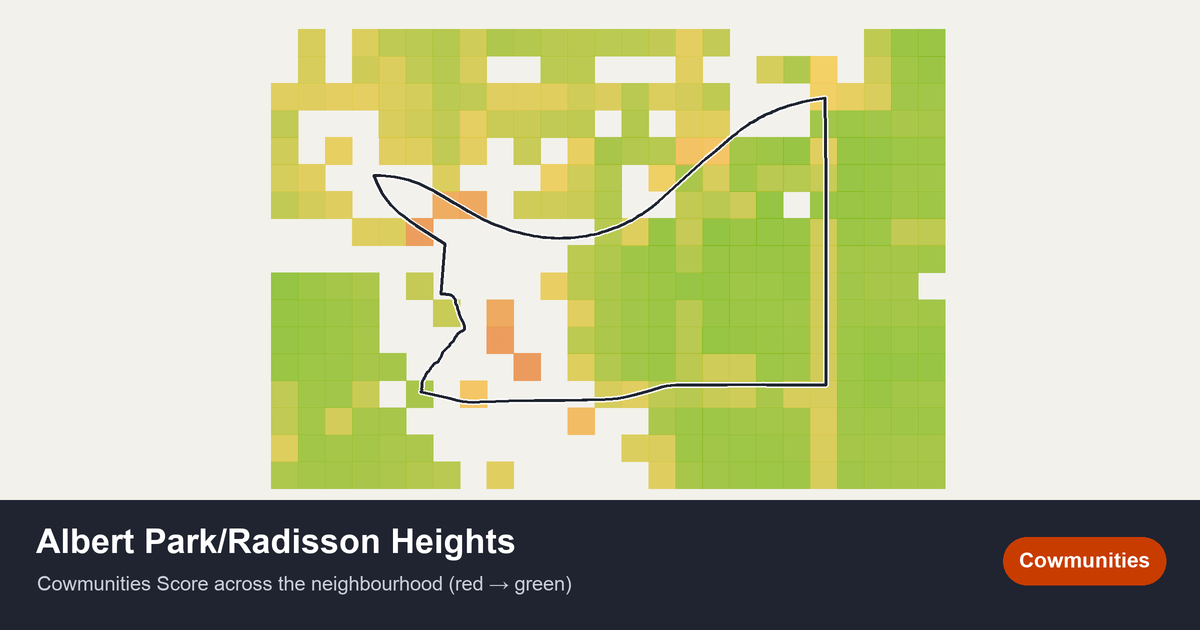 Map of Albert Park/Radisson Heights in Calgary