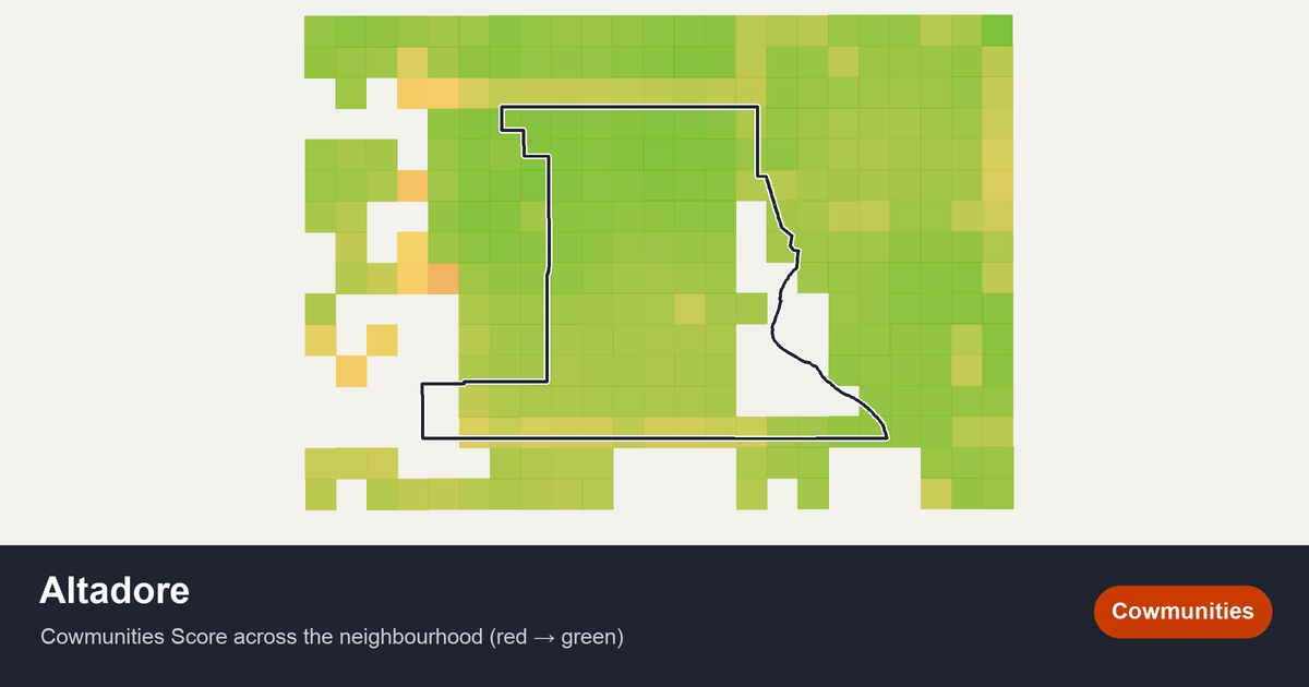 Map of Altadore in Calgary