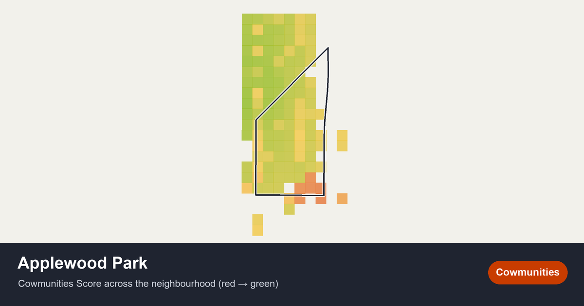 Map of Applewood Park in Calgary