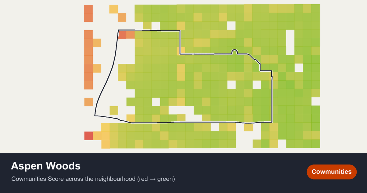 Map of Aspen Woods in Calgary