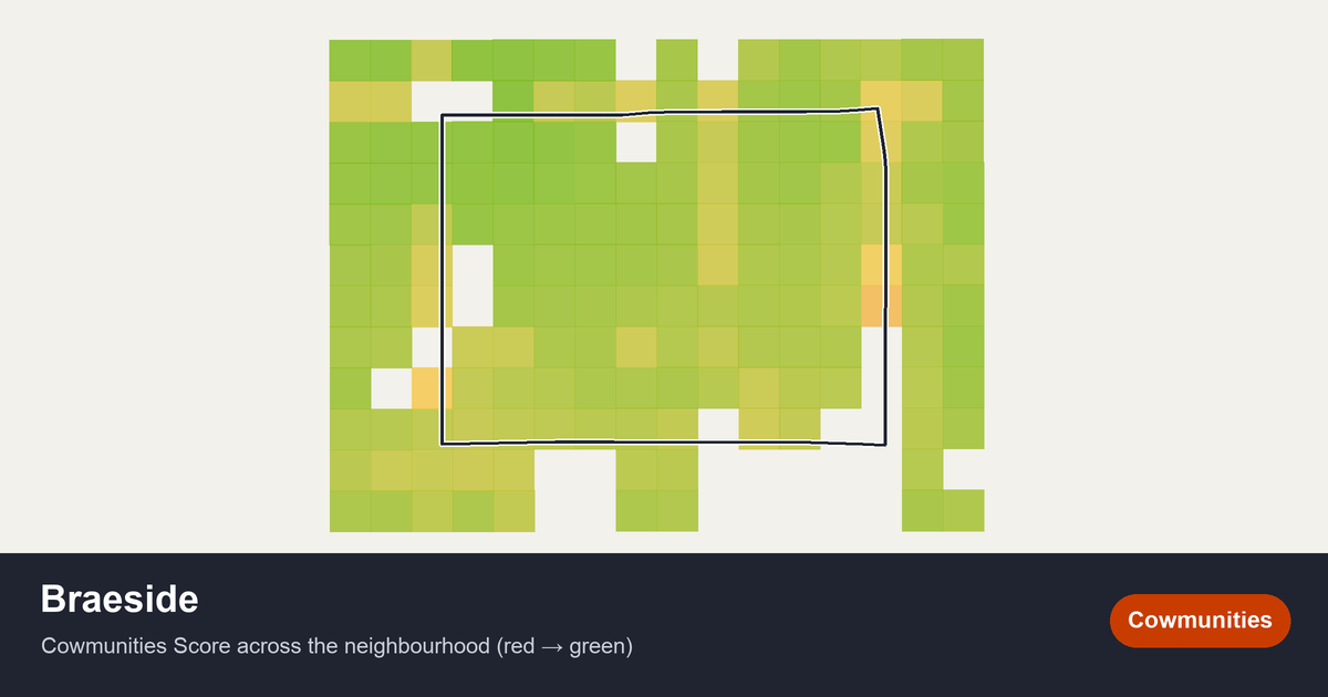 Map of Braeside in Calgary