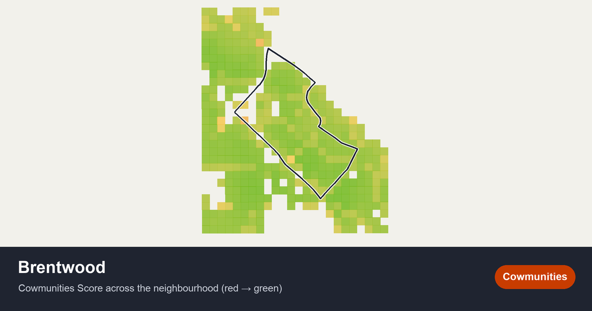 Map of Brentwood in Calgary