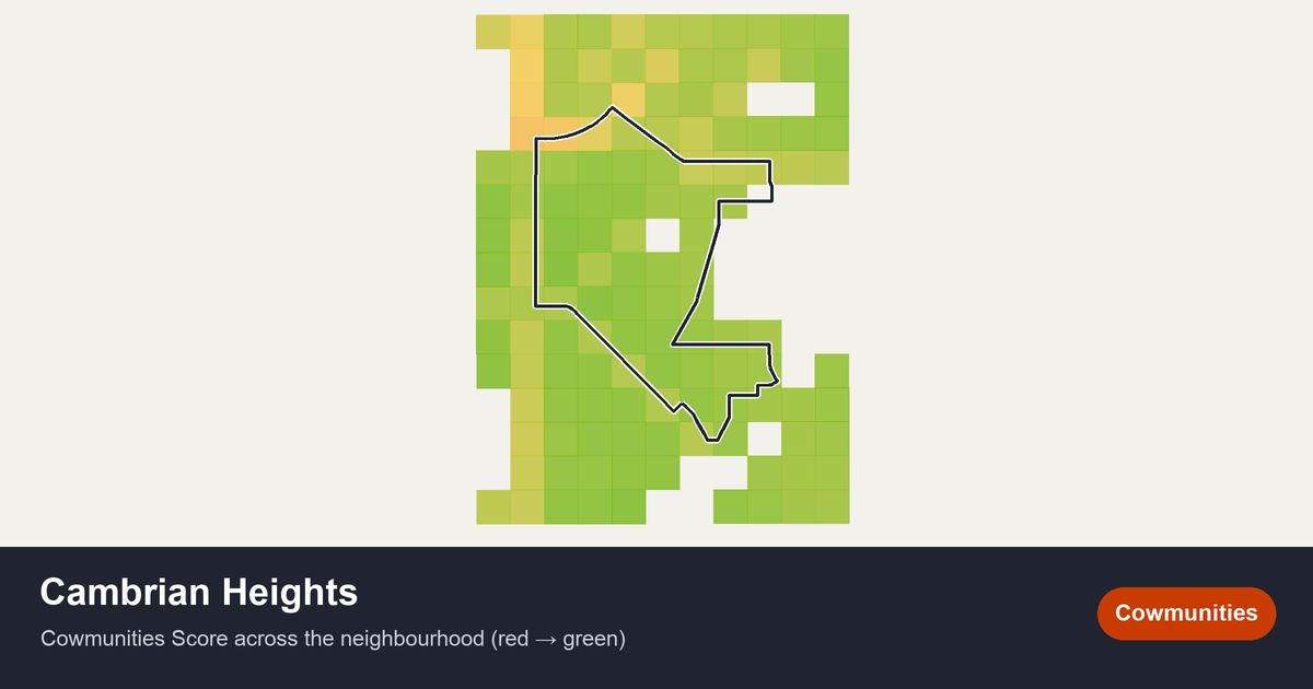 Map of Cambrian Heights in Calgary