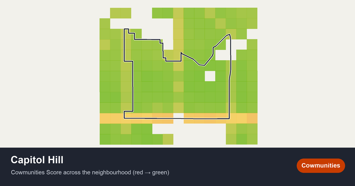 Map of Capitol Hill in Calgary