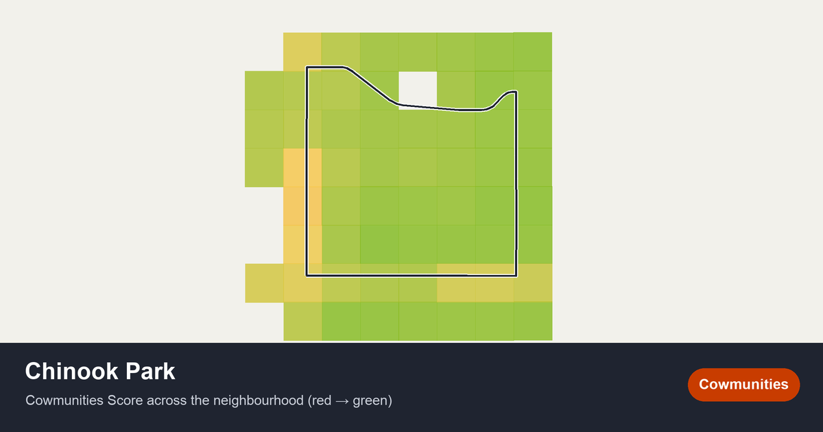 Map of Chinook Park in Calgary