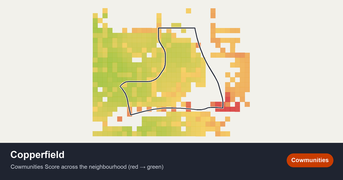 Map of Copperfield in Calgary