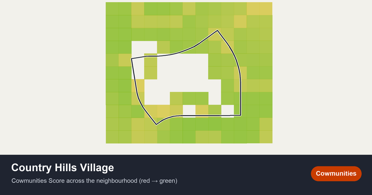 Map of Country Hills Village in Calgary
