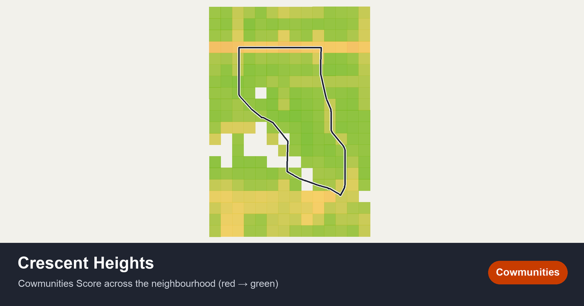 Map of Crescent Heights in Calgary