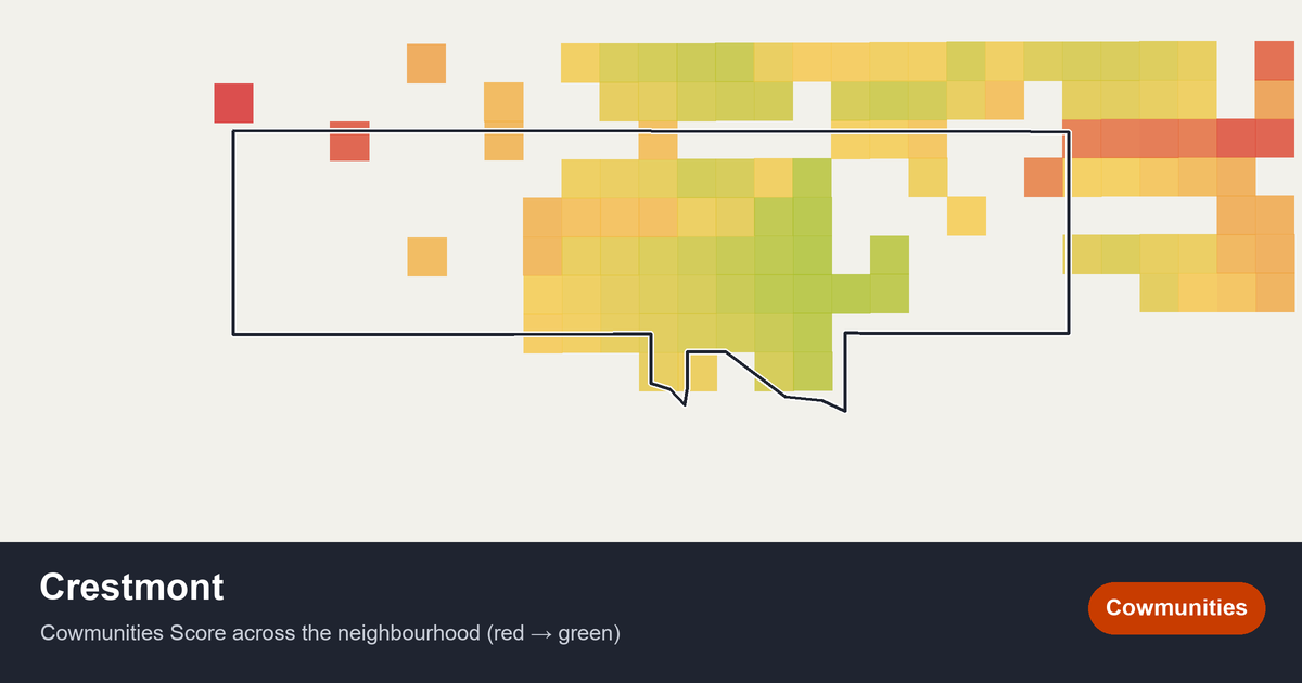 Map of Crestmont in Calgary