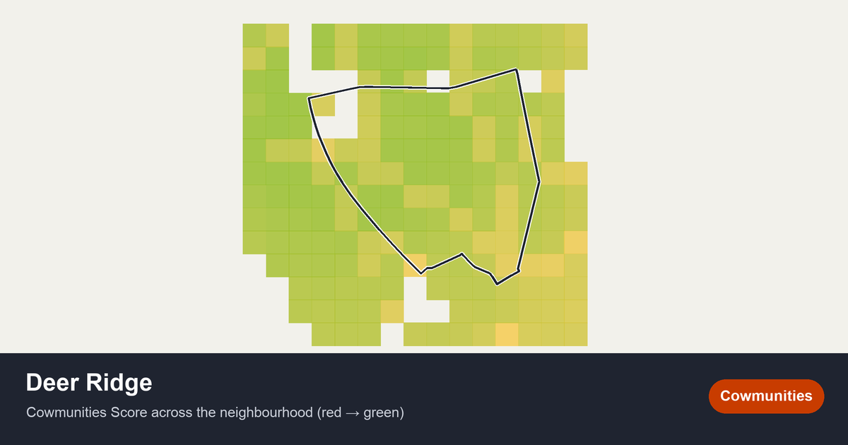 Map of Deer Ridge in Calgary