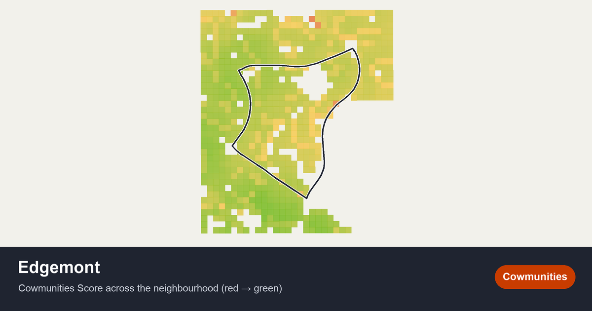 Map of Edgemont in Calgary