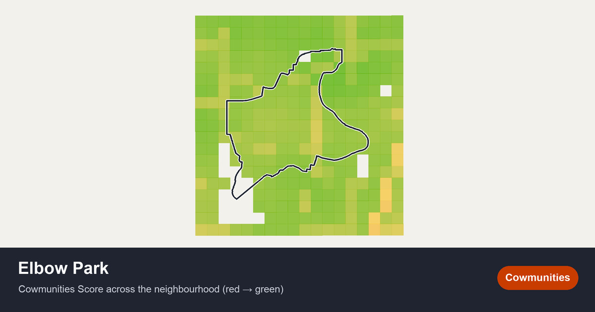 Map of Elbow Park in Calgary