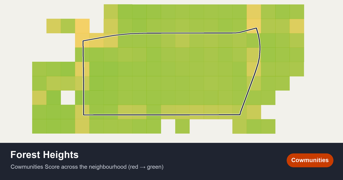Map of Forest Heights in Calgary