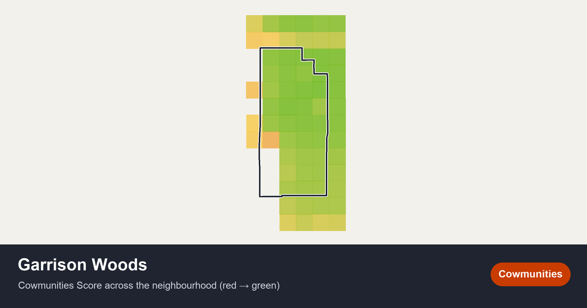 Map of Garrison Woods in Calgary