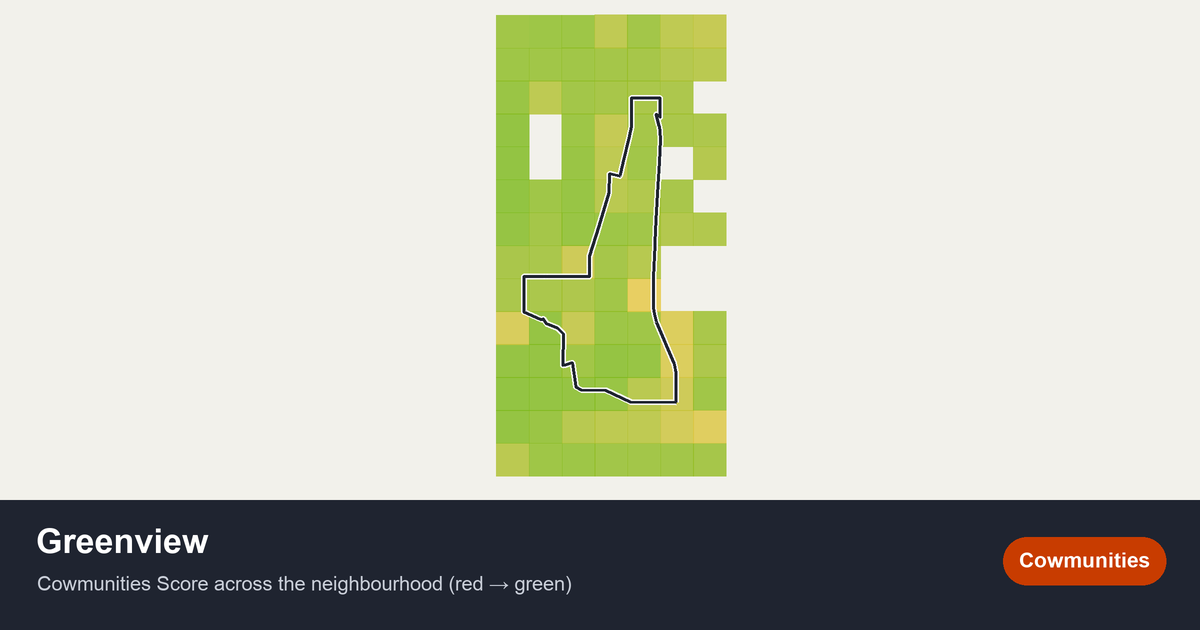 Map of Greenview in Calgary