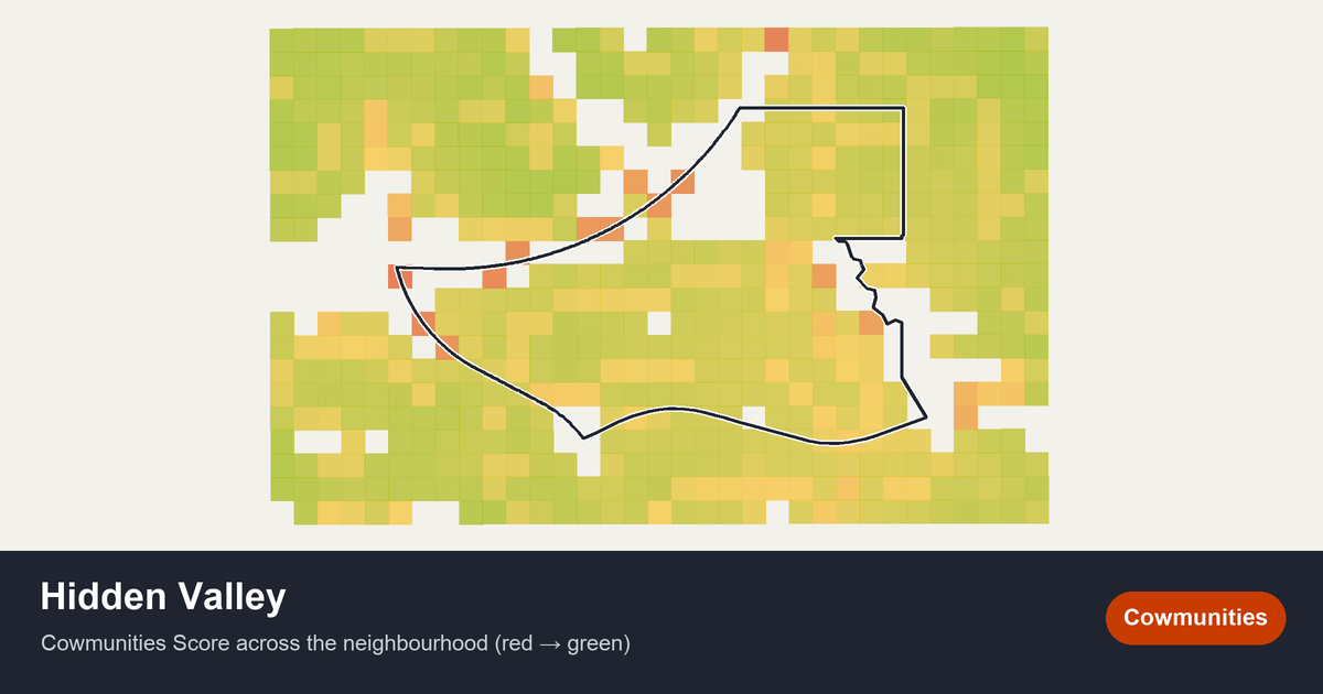 Map of Hidden Valley in Calgary
