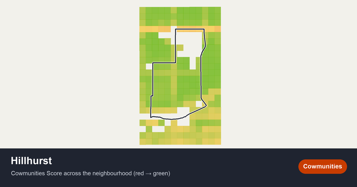 Map of Hillhurst in Calgary