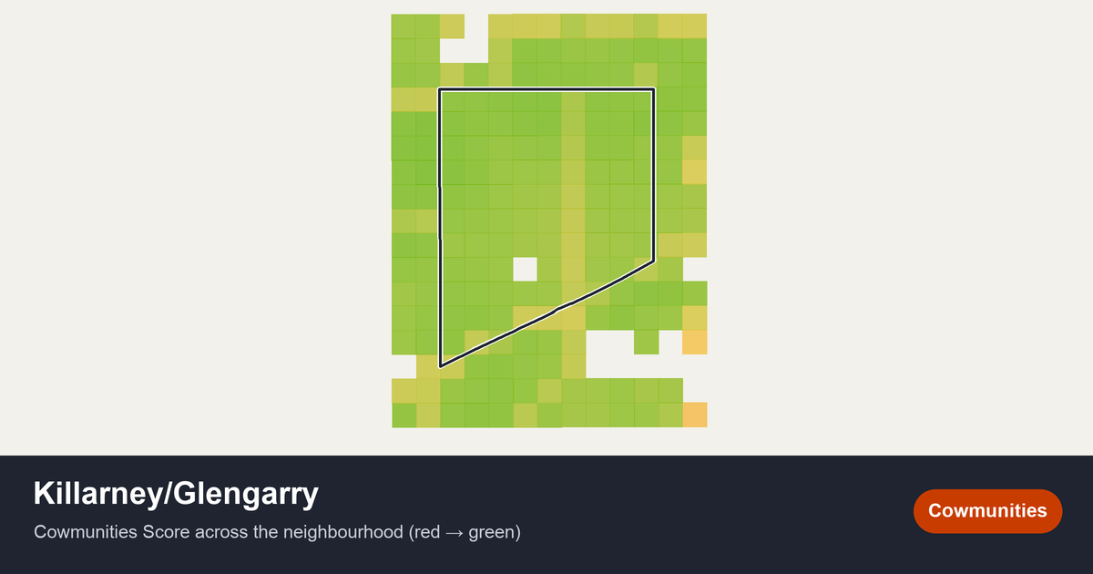 Map of Killarney/Glengarry in Calgary