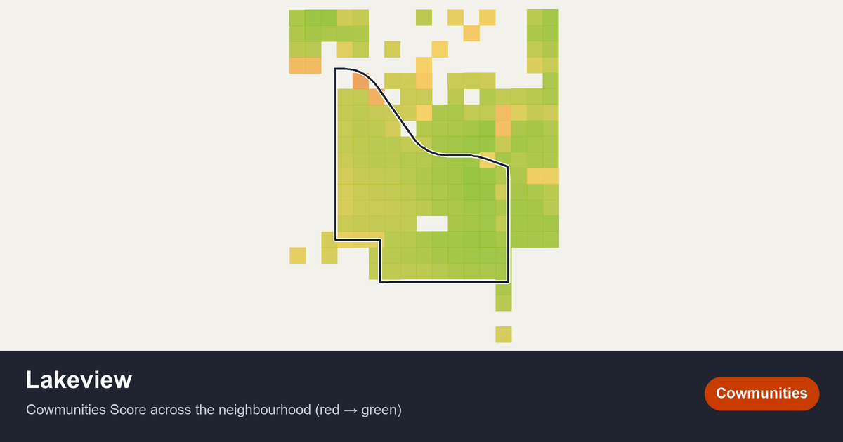 Map of Lakeview in Calgary