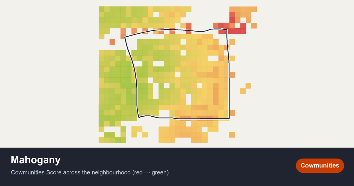Map of Mahogany in Calgary