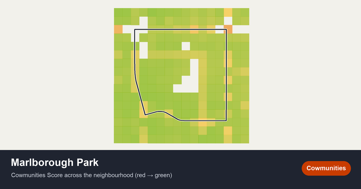 Map of Marlborough Park in Calgary
