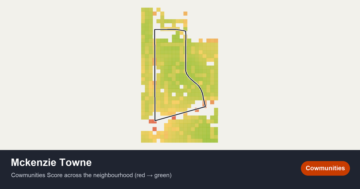 Map of Mckenzie Towne in Calgary