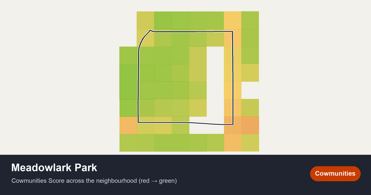 Map of Meadowlark Park in Calgary