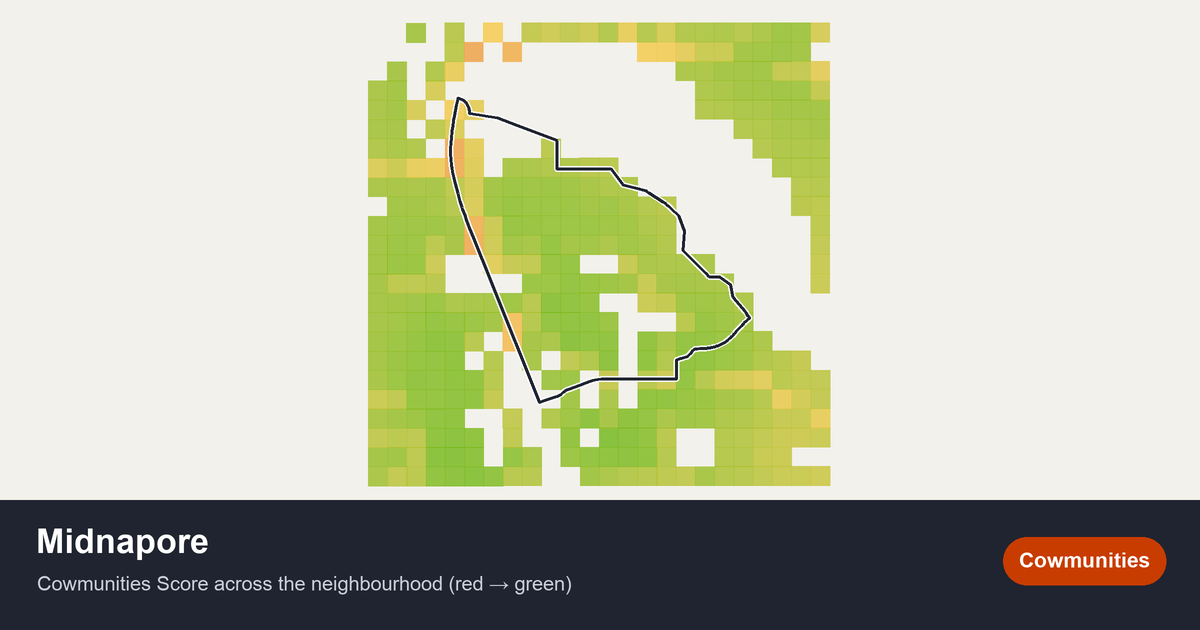 Map of Midnapore in Calgary