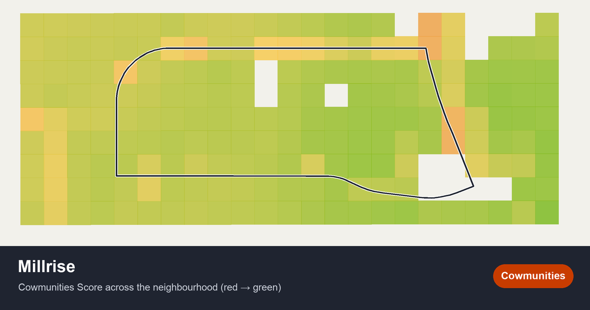 Map of Millrise in Calgary