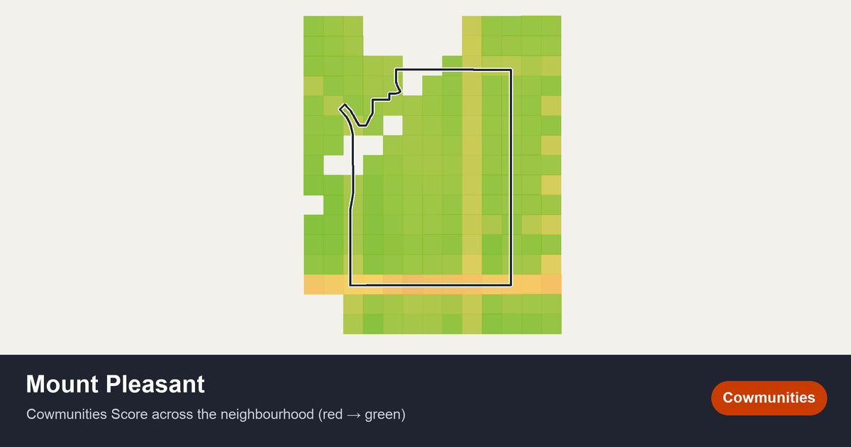 Map of Mount Pleasant in Calgary