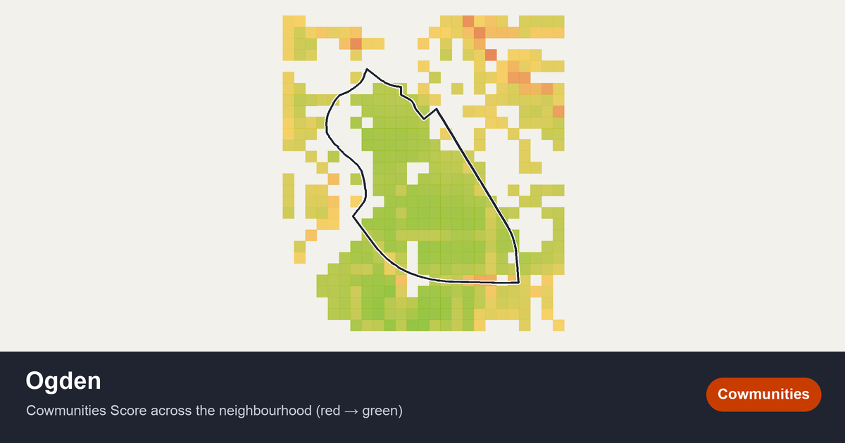 Map of Ogden in Calgary