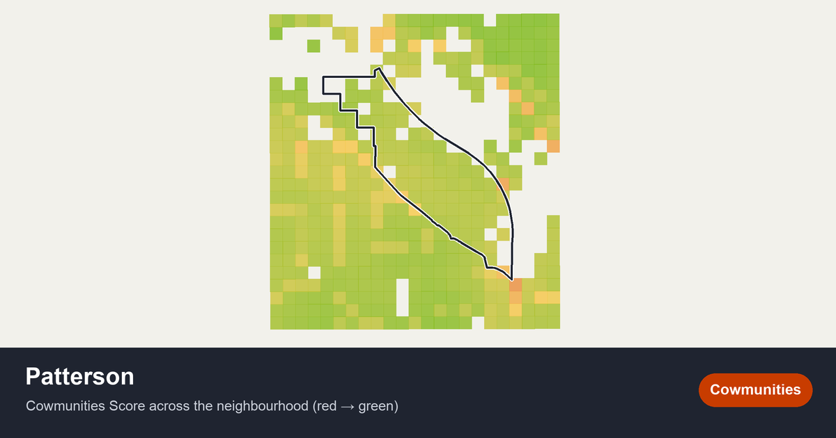 Map of Patterson in Calgary