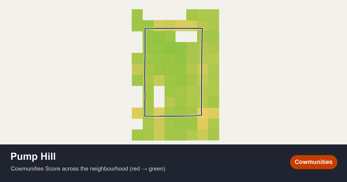Map of Pump Hill in Calgary
