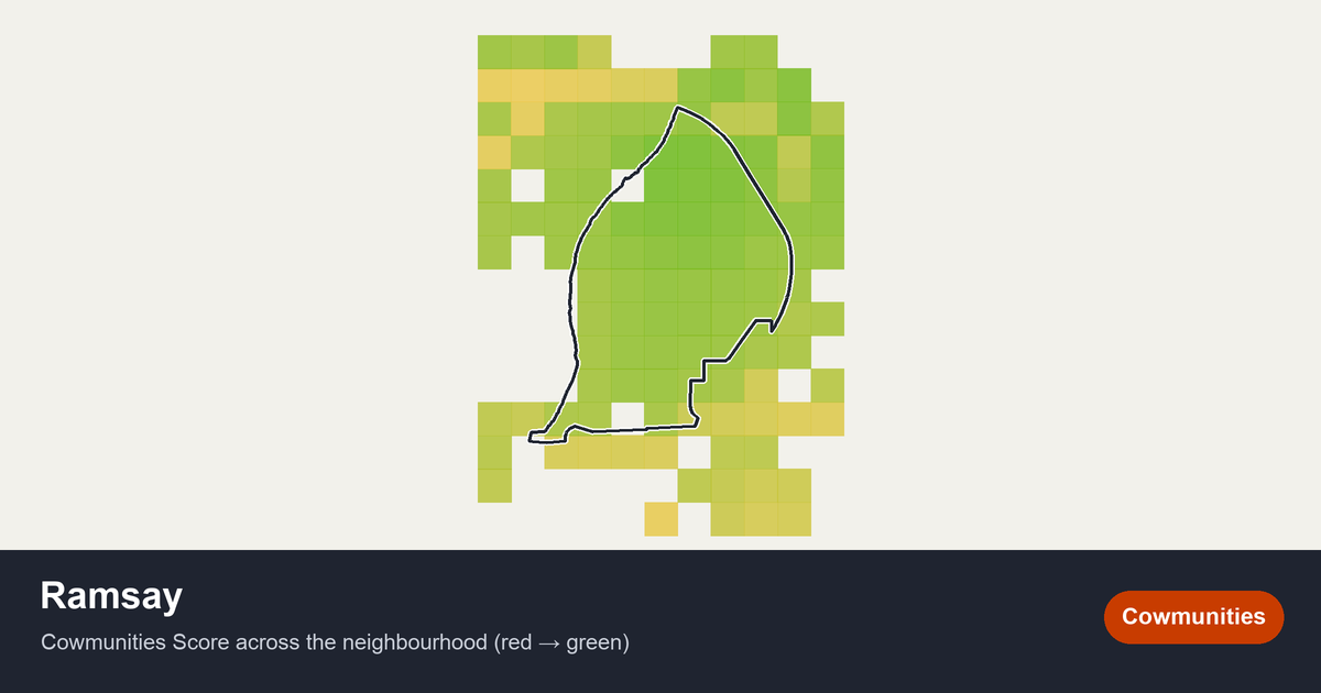 Map of Ramsay in Calgary