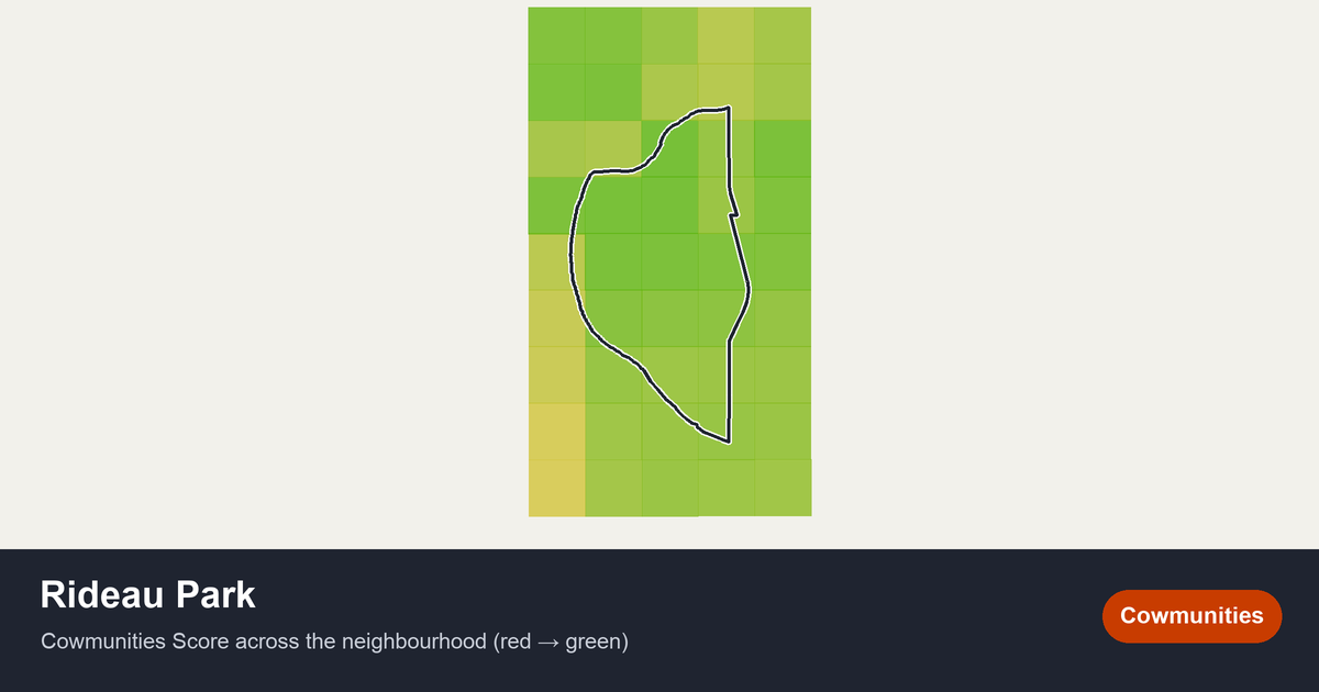 Map of Rideau Park in Calgary