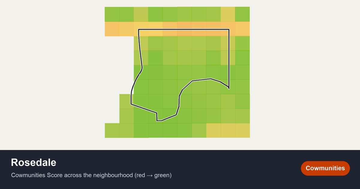 Map of Rosedale in Calgary