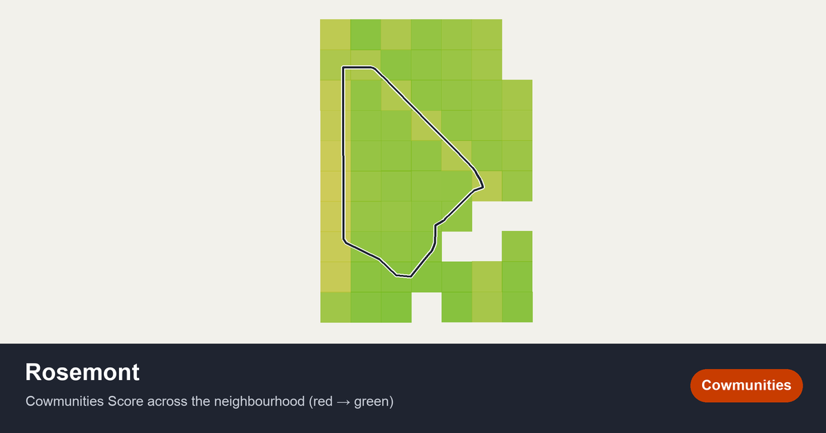 Map of Rosemont in Calgary