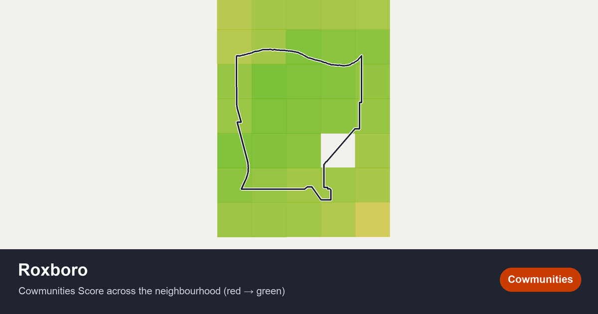 Map of Roxboro in Calgary