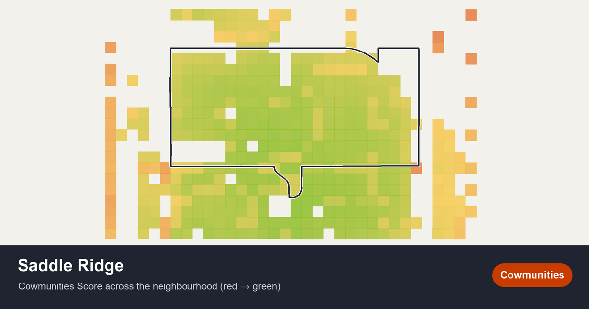 Map of Saddle Ridge in Calgary