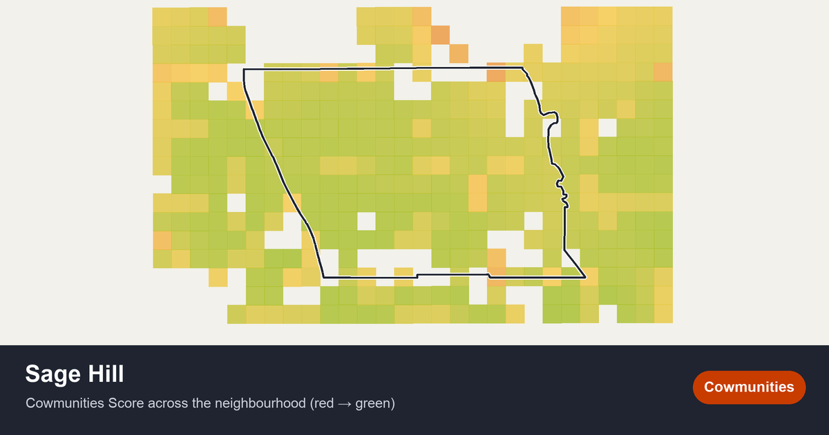 Map of Sage Hill in Calgary
