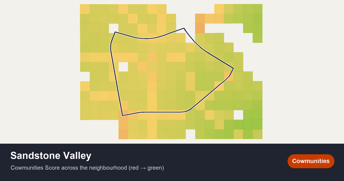 Map of Sandstone Valley in Calgary