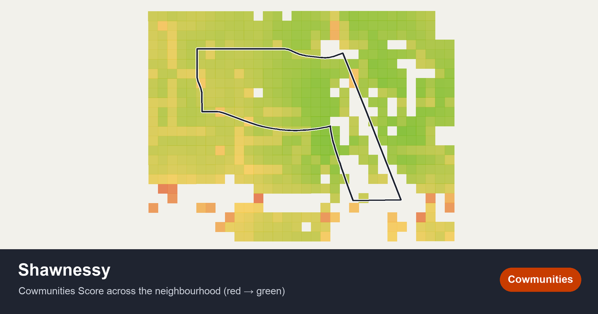 Map of Shawnessy in Calgary