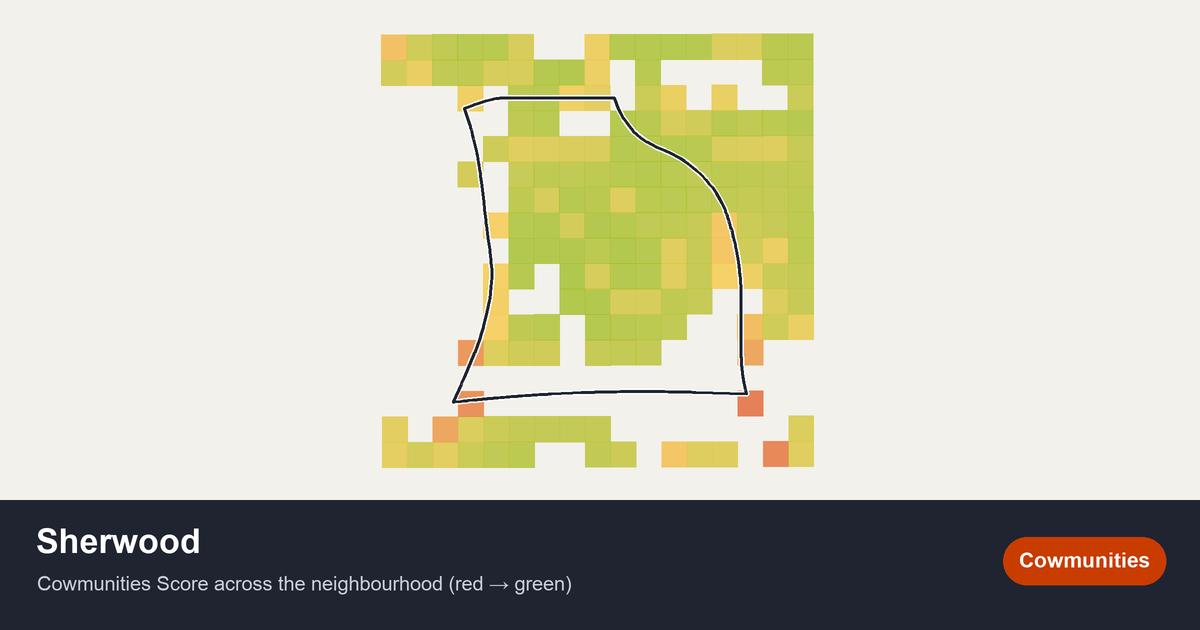 Map of Sherwood in Calgary