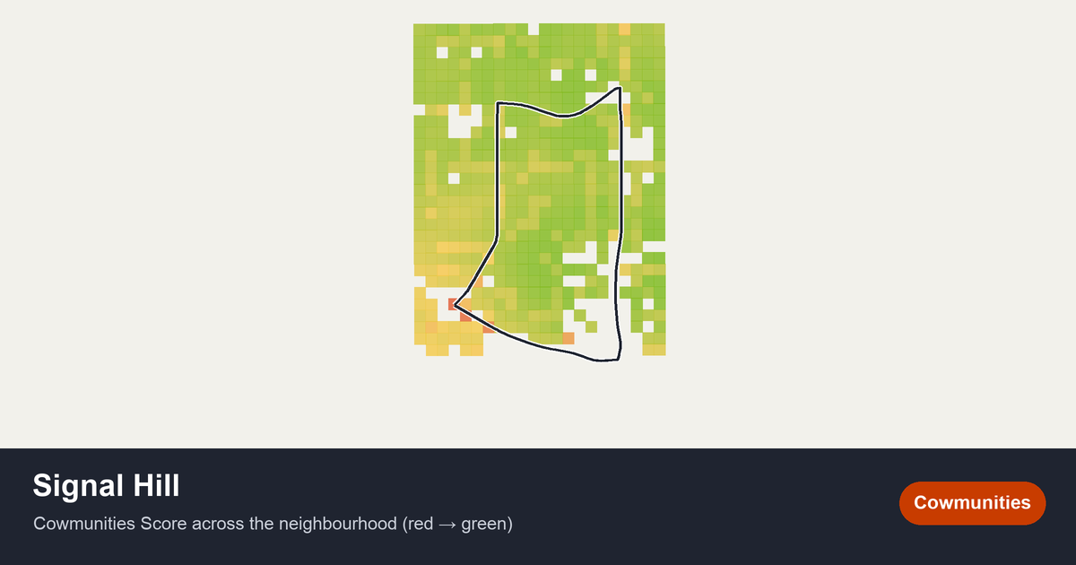 Map of Signal Hill in Calgary