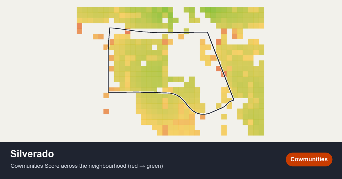 Map of Silverado in Calgary