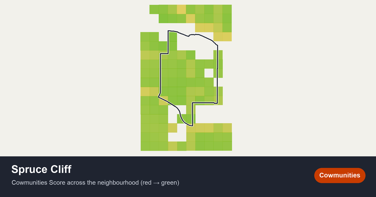 Map of Spruce Cliff in Calgary