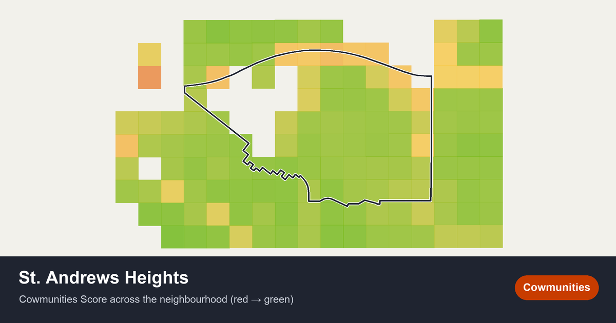 Map of St. Andrews Heights in Calgary