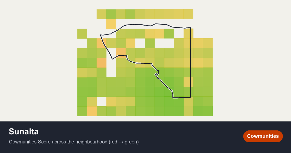 Map of Sunalta in Calgary
