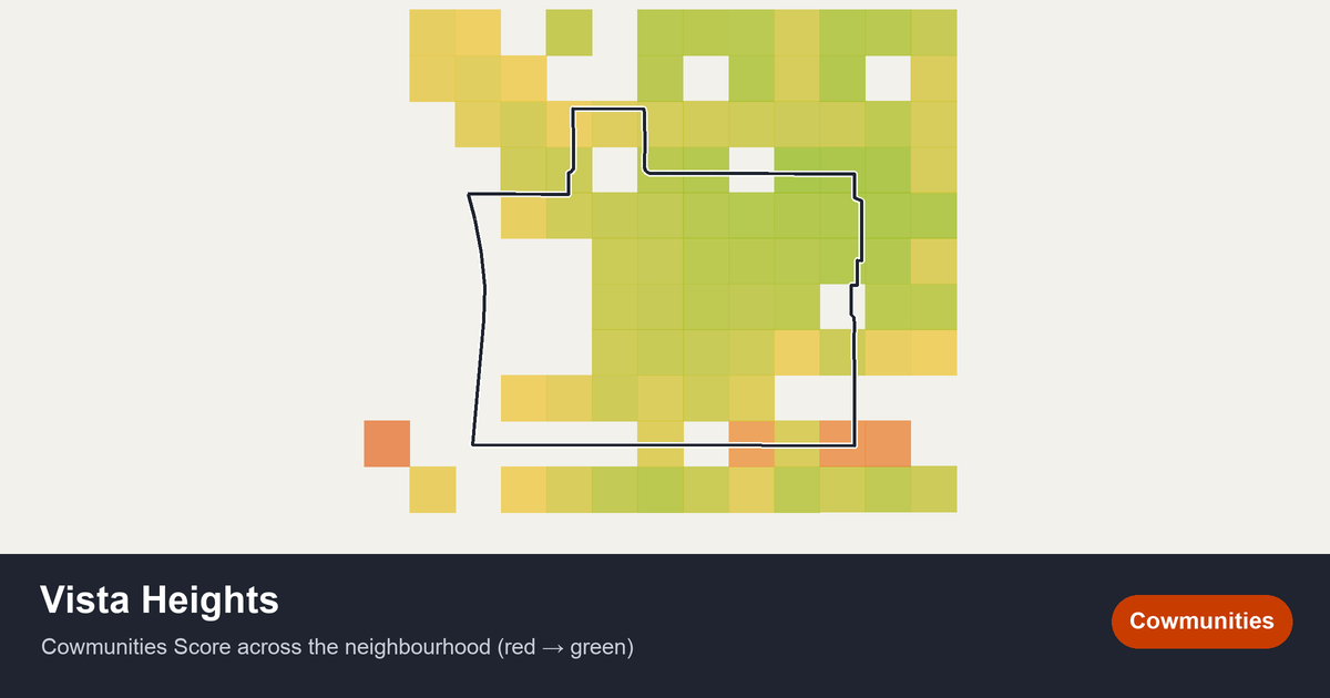 Map of Vista Heights in Calgary
