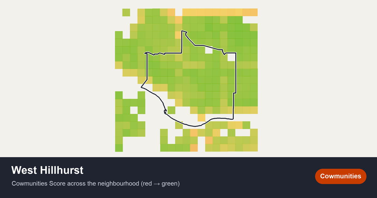 Map of West Hillhurst in Calgary